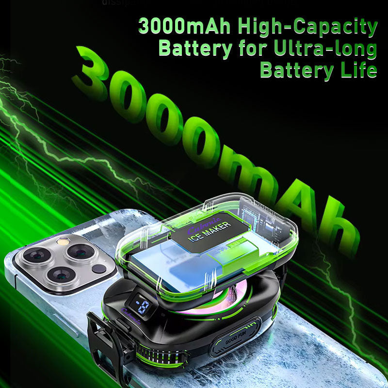 Cubonic Frostrix Power with Detachable 3000Mah Battery Type C AI Mode RGB Magnetic/Clip/Metal Adhesive Mobile Cooler