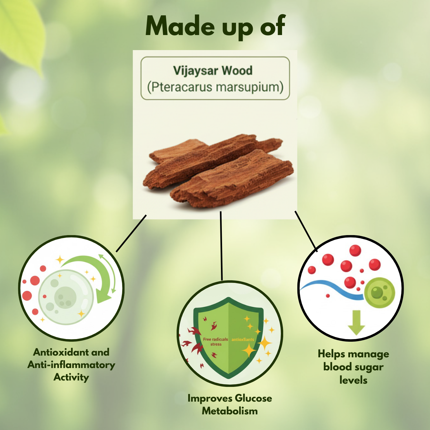 Sugar Balance Wooden Water Glass (Zero Side Effects)