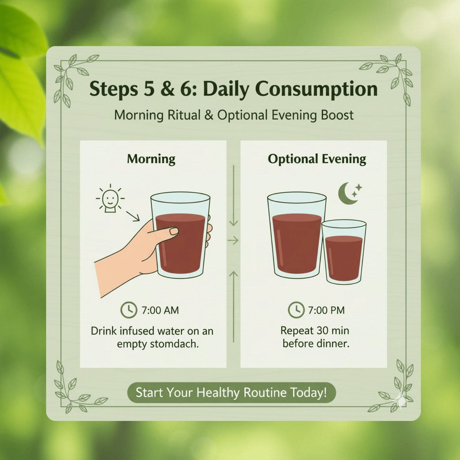Sugar Balance Wooden Water Glass (Natural Sugar Solution)