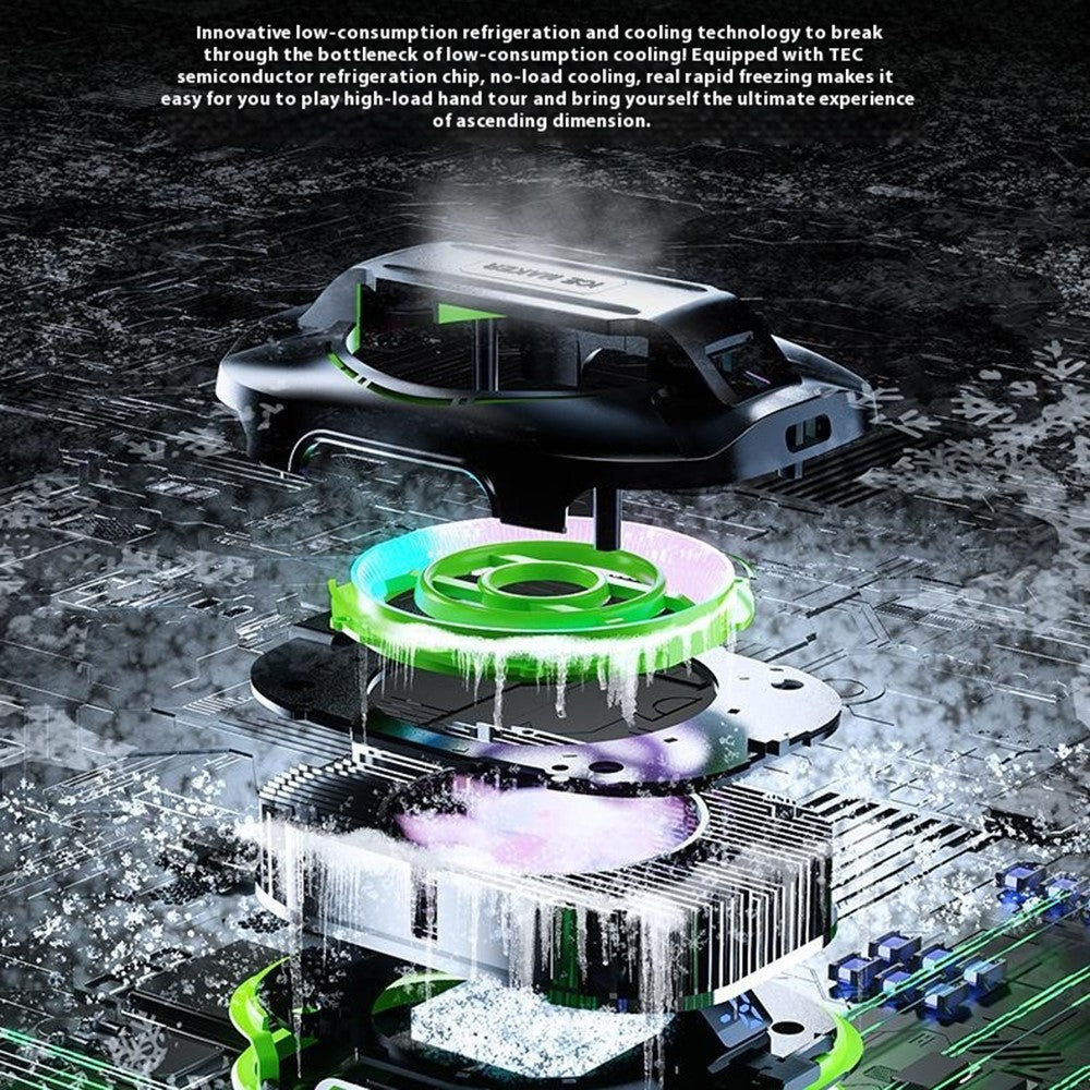 Cubonic Frostrix Power with Detachable 3000Mah Battery Type C AI Mode RGB Magnetic/Clip/Metal Adhesive Mobile Cooler
