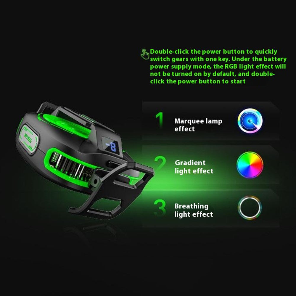 Cubonic Frostrix Power with Detachable 3000Mah Battery Type C AI Mode RGB Magnetic/Clip/Metal Adhesive Mobile Cooler