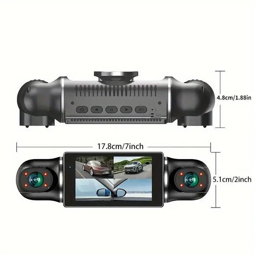 4K Quad-channel Car Dashboard Camera with 360° With Night Vision