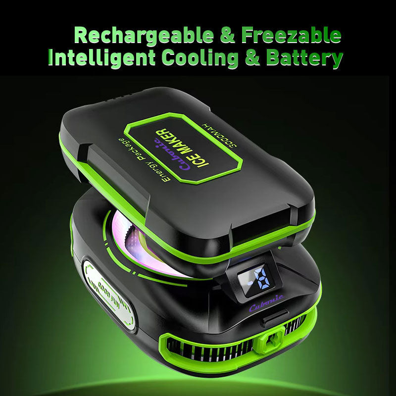 Cubonic Frostrix Power with Detachable 3000Mah Battery Type C AI Mode RGB Magnetic/Clip/Metal Adhesive Mobile Cooler