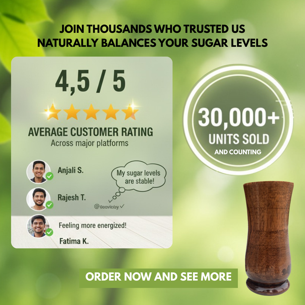 Sugar Balance Wooden Water Glass (Zero Side Effects)