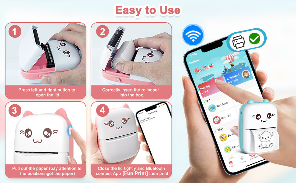 Mini Portable Thermal Printer