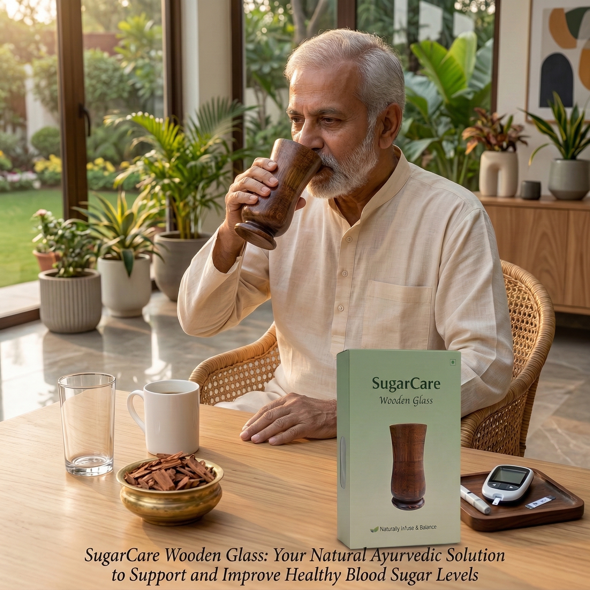 Sugar Balance Wooden Water Glass (Zero Side Effects)